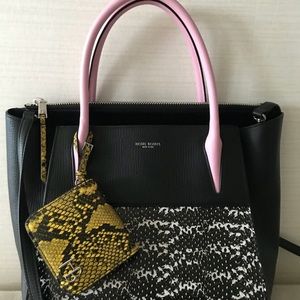 NWT Large Henri Bendel Tilda Satchel Mixed Media